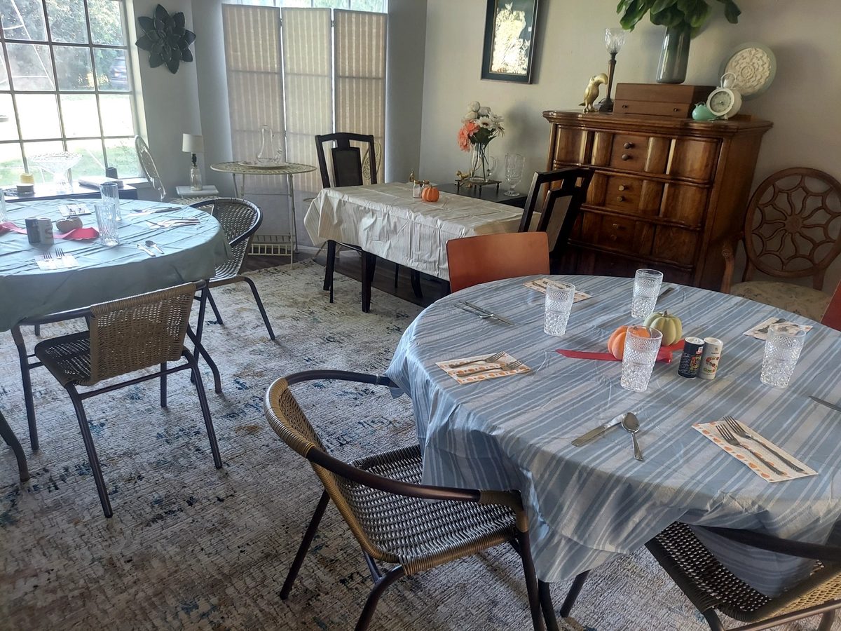 Sunroom dining area