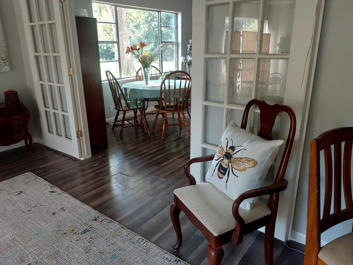 Interior detail with French doors